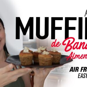 Recetas Airfryer - Cómo hacer MUFFINS DE BANANO Y ALMENDRAS en #AirFryer | Postres en freidora de aire | Do it Laura