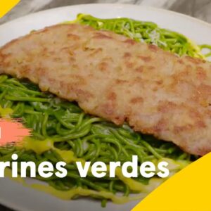 Receta Peruana -  Fideos Verdes Empanados De Lomo: Receta Peruana |  mas rico